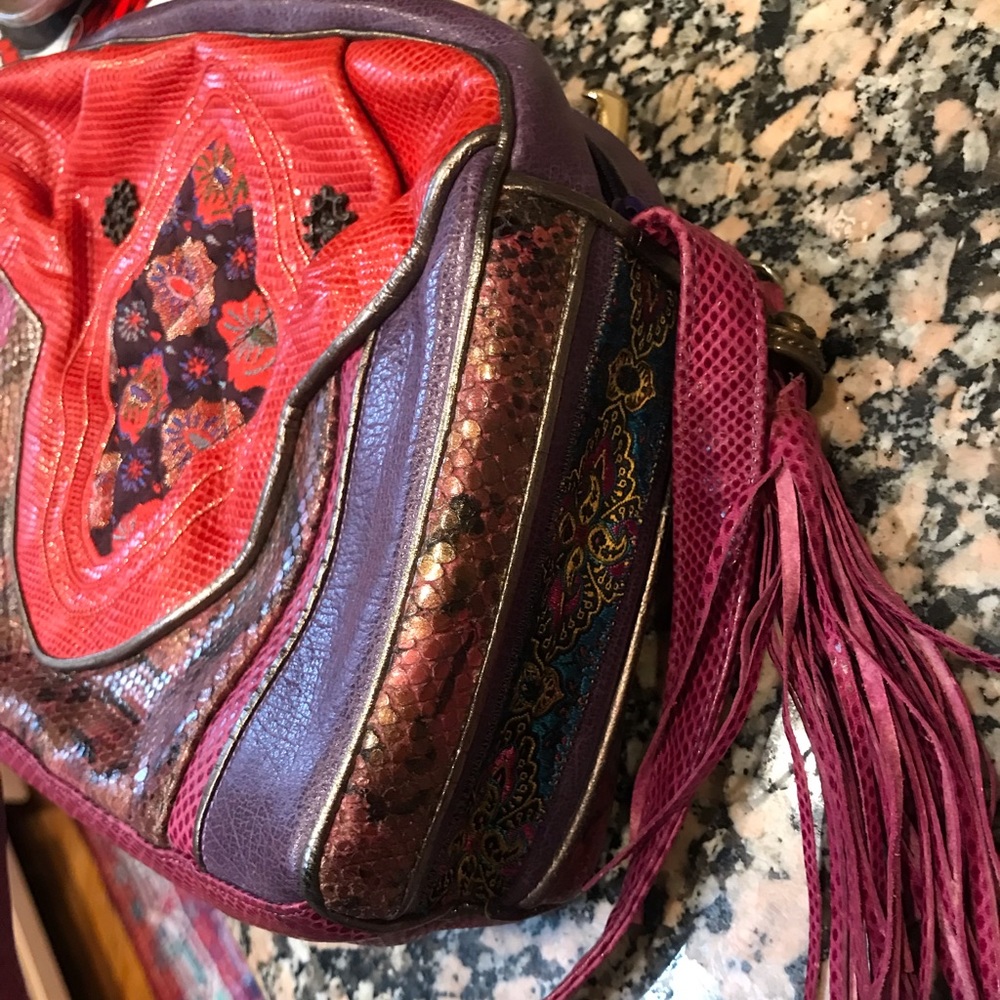 Colorful Patched Leather Sharif Bag